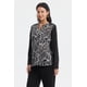 thumbnail image 2 of Polera Mujer Cuello Abotonado Negro / Blanco, 2 of 4