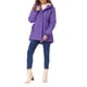 thumbnail image 2 of INSPIRE CHIC Abrigo de Parka para Mujer con Cinturón, Bolsillos, Manga Larga y Capucha de Piel Sintética XS Violeta, 2 of 6