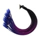 thumbnail image 5 of 55cm Hair Helmet Pigtail Gradient Ponytail Para Motocicleta Negro Púrpura Azul, 5 of 5