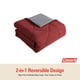 thumbnail image 3 of Juego de edredón Coleman Queen reversible para cama en bolsa, color burdeos y gris, 3 of 4