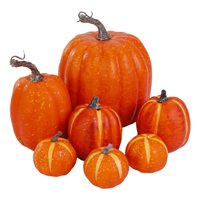 Bothyi - 7X Calabazas Artificiales Manualidades De Espuma Otoño Halloween Diy Chimenea Fiesta Amarillo