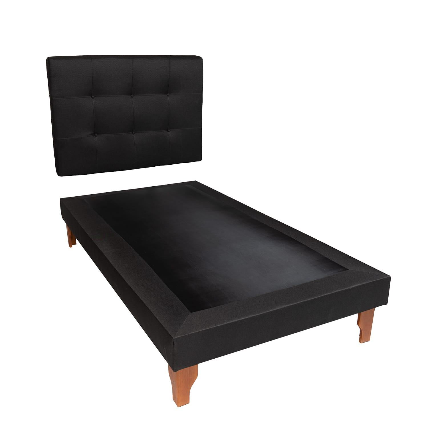 Diseños Valestrini - Cama De Plaza Lino Negro
