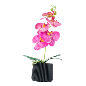 Magideal - Planta Artificial De Phalaenopsis En Maceta, Centro De Mesa Decorativo, Simulación De Bonsái, Flor De Bonsái Falsa Para Cocina Interior Y Hogar.