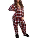 thumbnail image 5 of Pijama de una pieza con capucha y pies de polar para hombre, 5 of 5