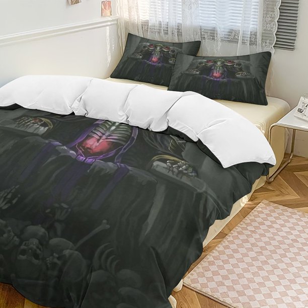 Overlord Anime Home Bed 3-piece Set Classic Japanese Anime Polyester Wash Student Dormitory Set