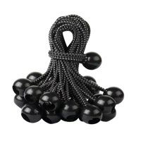 Magideal - Cordones De Bungee De 20X De Bola, Con Tapa De Lona Práctica Resistente Al Desgaste Resistente A Servicio Pesado, Bolas De Bungee Para Postes De Toldo Negro