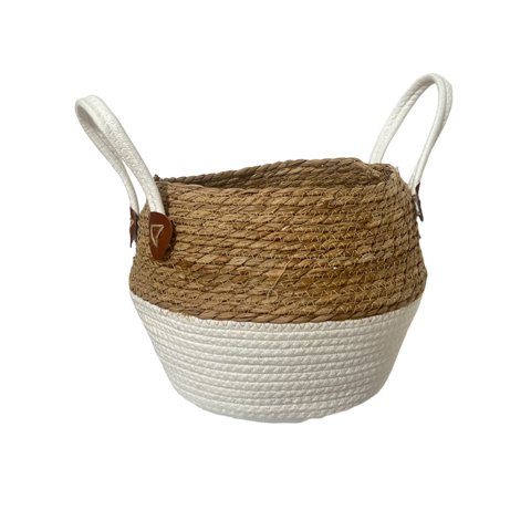 Oem - Macetero Cesto Canasto Maceta De Mimbre 24X34Cm