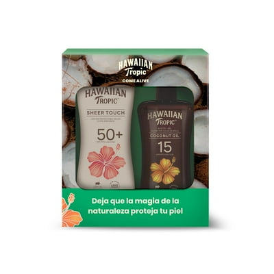 Protector Solar Sheer Touch + Aceite Fps15 Pack 1 Un Hawaiian Tropic