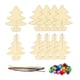 thumbnail image 1 of Juego De Pintura De Rodajas De Madera De árbol De Navidad, Juego De Pintura DIY Para Decoración Navideña, Juego De 5 Uds., 1 of 3