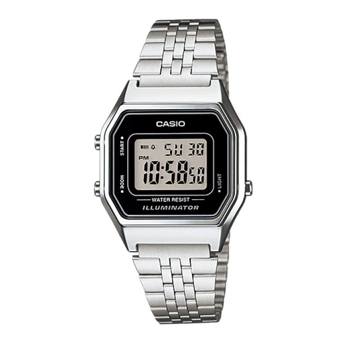 Reloj Digital Plateado Casio La-680Wa-1