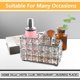 thumbnail image 5 of Porta Brochas de Maquillaje LUEXBOX Cuadrado de Cristal Plata de Metal, 5 of 6