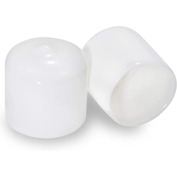 Tapones de goma para orificios Prescott Plastics, tapas de vinilo blancas de 1"