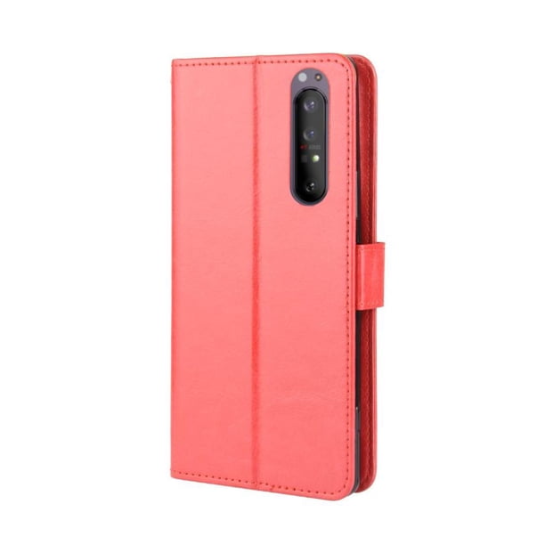 Funda tipo libro para Sony Xperia 5 II, cartera todo‑en‑uno, funda multifuncional con tarjetero y correa de muñeca desmontable
