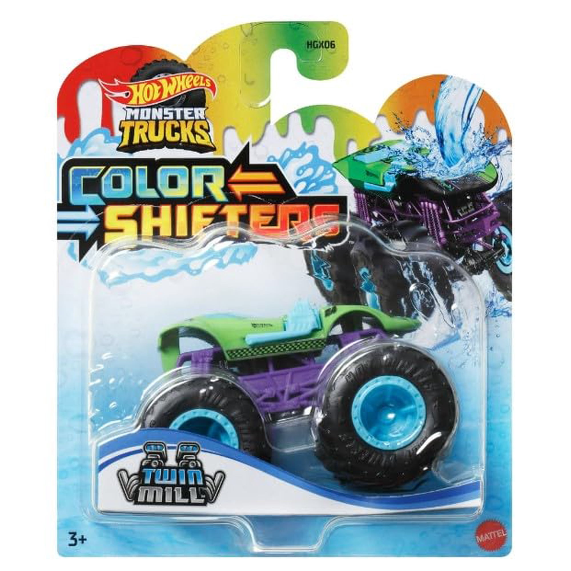 Toy Hot Wheels Monster Trucks Color Shifters Twin Mill 1:64