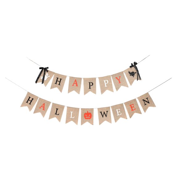 Guirnalda de arpillera Happy Halloween – Mandala Crafts