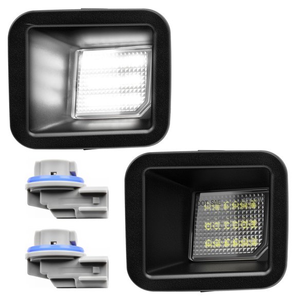 Luces de matrícula Asgohme 2 unidades 6000K blanco