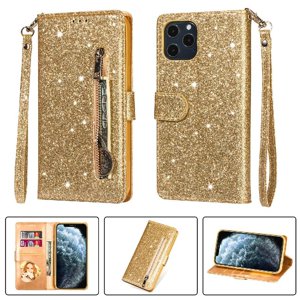 Foxdock - Funda Para Elegante Funda Iphone 11 Pro Max Glitter Con Cremallera-Ideal Para El Uso Diario