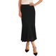 thumbnail image 1 of INSPIRE CHIC Falda de Encaje Floral para Mujer con Volantes en el Dobladillo, Cintura Alta, Falda Midi de Cóctel M Negra, 1 of 6