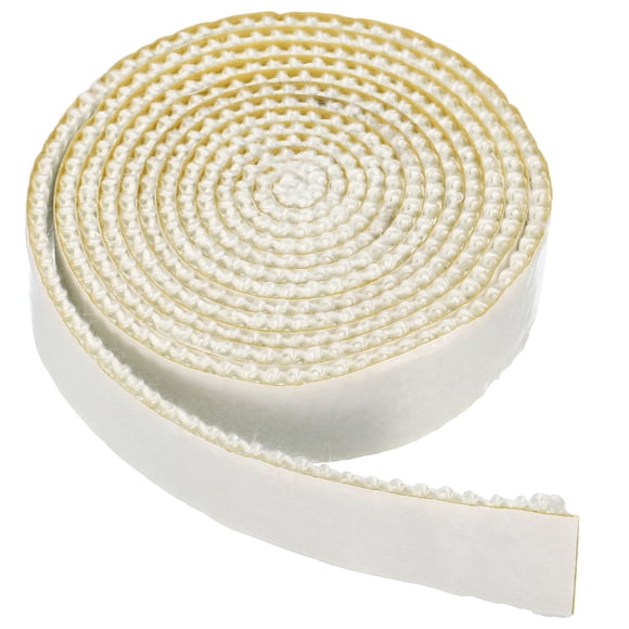 Uxcell 3/4"x 1/8"x73" Junta de Estufa de Leña, Cuerda de Sellado Autoadhesiva Plana de Fibra de Vidrio Resistente a Altas Temperaturas, Blanca