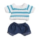 thumbnail image 1 of 2x Suéter Y Pantalones A Rayas Para Muñecas Accesorios Para Muñecas De 15 A 17 Cm Muñecas De Niño Vestir Vaqueros, 1 of 3