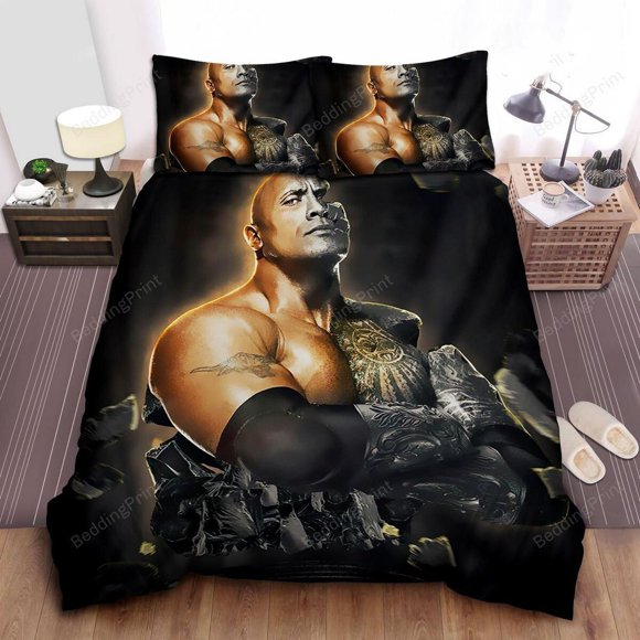 Broken Dwayne 'the Rock' Johnson Art Bed Cover Duvet Cover Bedding Set3-Piece Bedding Set (1 Duvet Cover + 2 Pillow Shams)