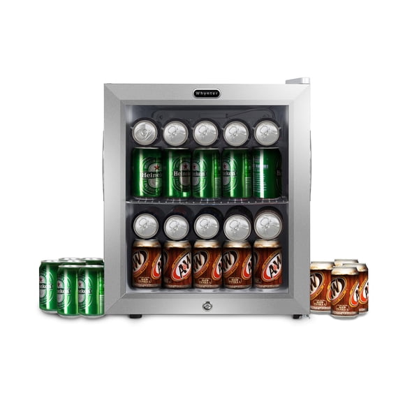 Refrigerador de bebidas Whynter BR-062WS, 1.6 pies cúbicos, 68 latas