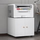thumbnail image 3 of White Metal Printer Stand with Storage Mobile Printer Tables for Small Spaces with Door Adjustable Shelf File Cabinet on Wheels for Home Office., 3 of 3