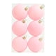thumbnail image 1 of 6 Bolas Navideñas Flocadas De 6 Cm Para Decoración De Aniversario, Color Rosa, 1 of 5
