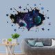 thumbnail image 4 of Adhesivos de pared ASMPIO 3D Space Galaxy para dormitorio y sala de estar, 4 of 7