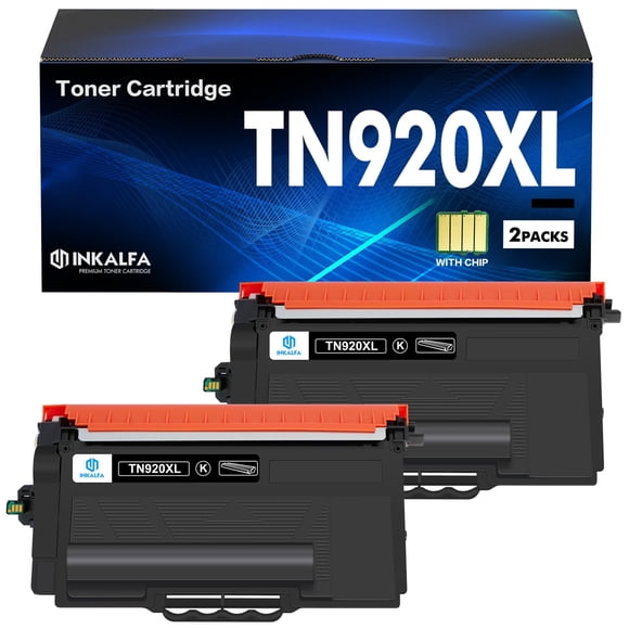 Cartucho de tóner inkalfa TN920XL TN920 negro, paquete de 2 unidades Brother