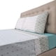 thumbnail image 1 of Sabanas 144h Estampadas Geo Hojas Menta 1.5 Plazas, 1 of 2