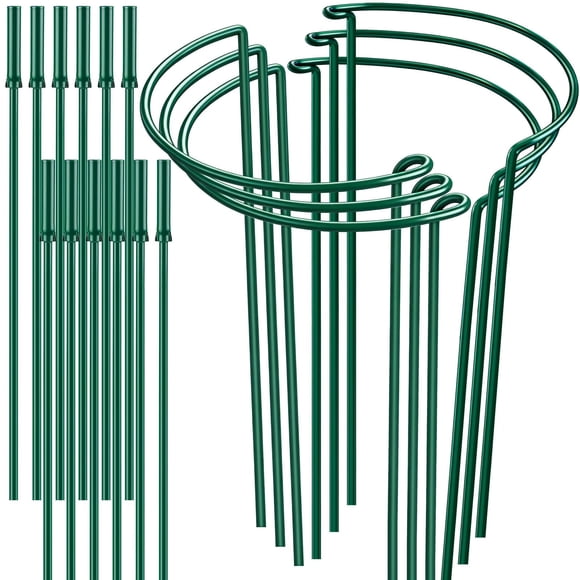 Estacas ajustables de soporte para plantas HiGift de 32 pulgadas, resistentes, 6 piezas