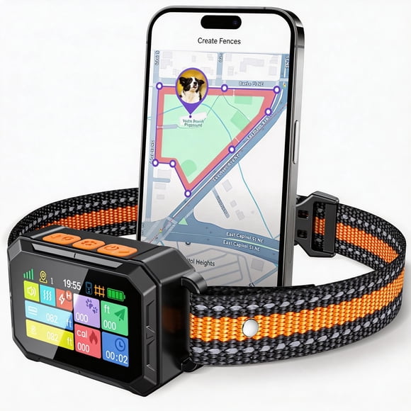 Cerca inalámbrica para perros Meowant GPS, control por app, 24‑2134 m
