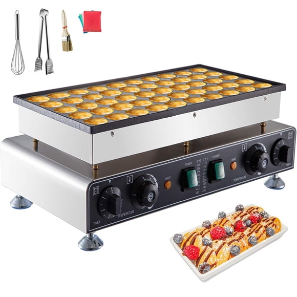 Máquina para hacer gofres VBENLEM, mini tortitas holandesas, 1700 W, 50 unidades, 110 V