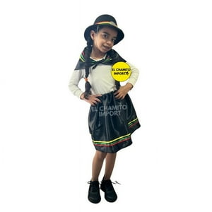 Genérico - Vestido Nortino Niña Negro Talla S