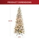 thumbnail image 3 of Lápiz flocado Christmas Tree Best Choice Products de 4.5 pies, 3 of 3