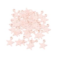Magideal - 50 Piezas Colgantes De Estrellas, Pendientes Exquisitos, Colgantes De Aleación De Zinc, Accesorios Para Fabricación De Joyas, Accesorios De Decoración Oro Rosa