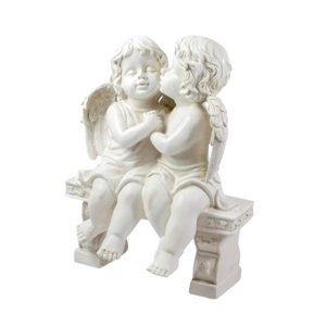 Magideal - Estatua De Pareja De Ángeles Para Amantes, Decoración Del Hogar, Dormitorio, Escultura De Querubín, Estatua De Resina De Jardín Para Navidad, Granja,