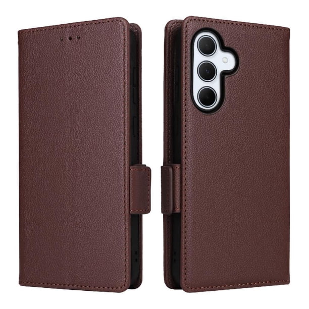 Funda Cartera para Samsung Galaxy A36 5G Tapa Flip con Ranuras y Soporte Marrón