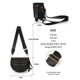 thumbnail image 3 of Bolso bandolera FEIBOON de nailon negro tipo riñonera, 3 of 6