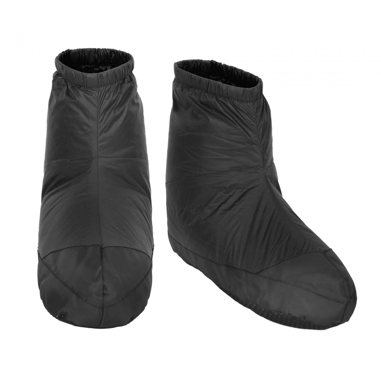 Ioensy - Botines De Plumón De Pato De Invierno, Botas De Pantuflas De Plumón De Pato Para Tienda De Campaña, Color Negro M