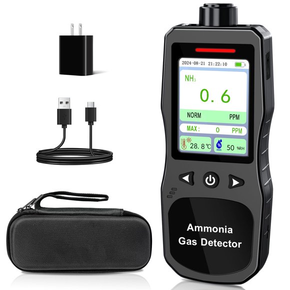 Detector de Gas Amoníaco ZYKYCX 0-200 ppm Recargable