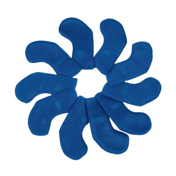 10 piezas Golf Cabeza de hierro Cubierta Manga de golf de golf de golf Sports Trips Scratch -Protección de protección de la moda de los principiantes Azul