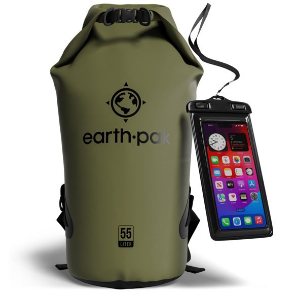 Mochila Impermeable Dry Bag Earth Pak de 55 L con Cierre Roll‑Top