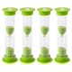 thumbnail image 1 of Reloj de arena TeacherFav 5 min, paquete de 4, verde, 9 cm, acrílico, 1 of 8