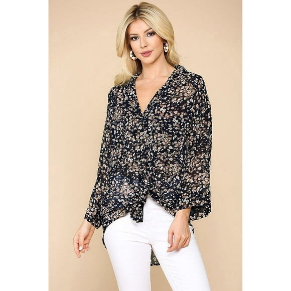 Camisa Ccwholesalesclothings Estampado Animal Navy Mix