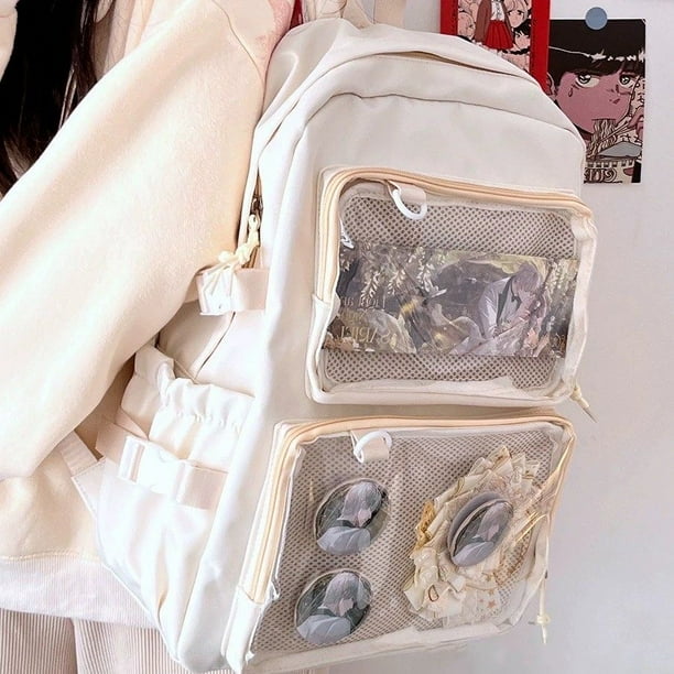 Japanese School Bags For Teenage Girls Transparent Pockets Itabag Women New 2024 Kawaii JK Backpack Women Girls Ita Backpack