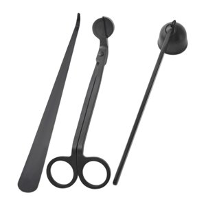Bothyi - Juego De Accesorios Para Velas 3 En 1 Para Amantes De Las Velas De Cumpleaños, Color Negro