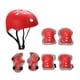 thumbnail image 2 of Juego de cascos para bicicletas para niños, equipo de skate con rodilleras con almohadillas de codo Guardias para chicas para niños que trepan de roca Rojo, 2 of 5