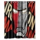 thumbnail image 1 of Cortina de ducha con diseño de Iron Man y ganchos (60 x 72 pulgadas), 1 of 3